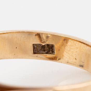 Ring 14K guld med rökkvarts.