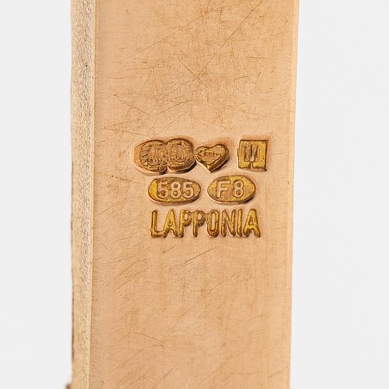 Björn Weckström, A 14K gold necklace "Faro" with a citrine. Lapponia 1983.