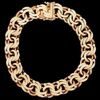 ARMLÄNK, guld 18K, stämplad FBM. Vikt ca 57 gram.
