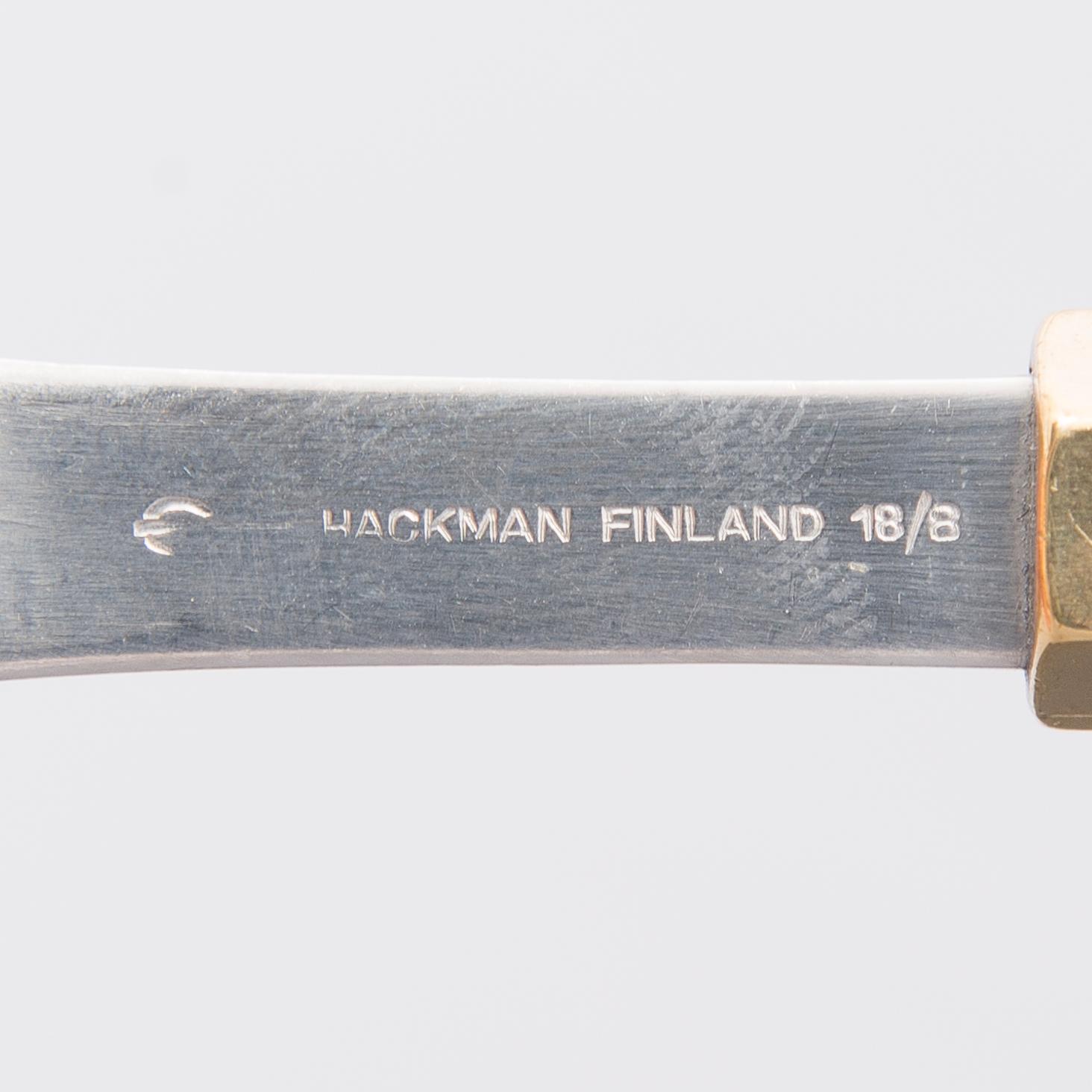 A 11-piece set of 'Kaleva' cutlery for Hackman Finland. Model designed in 1976.