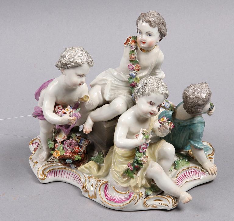 FIGURIN, porslin, rokokostil, 1700/1800-tal.