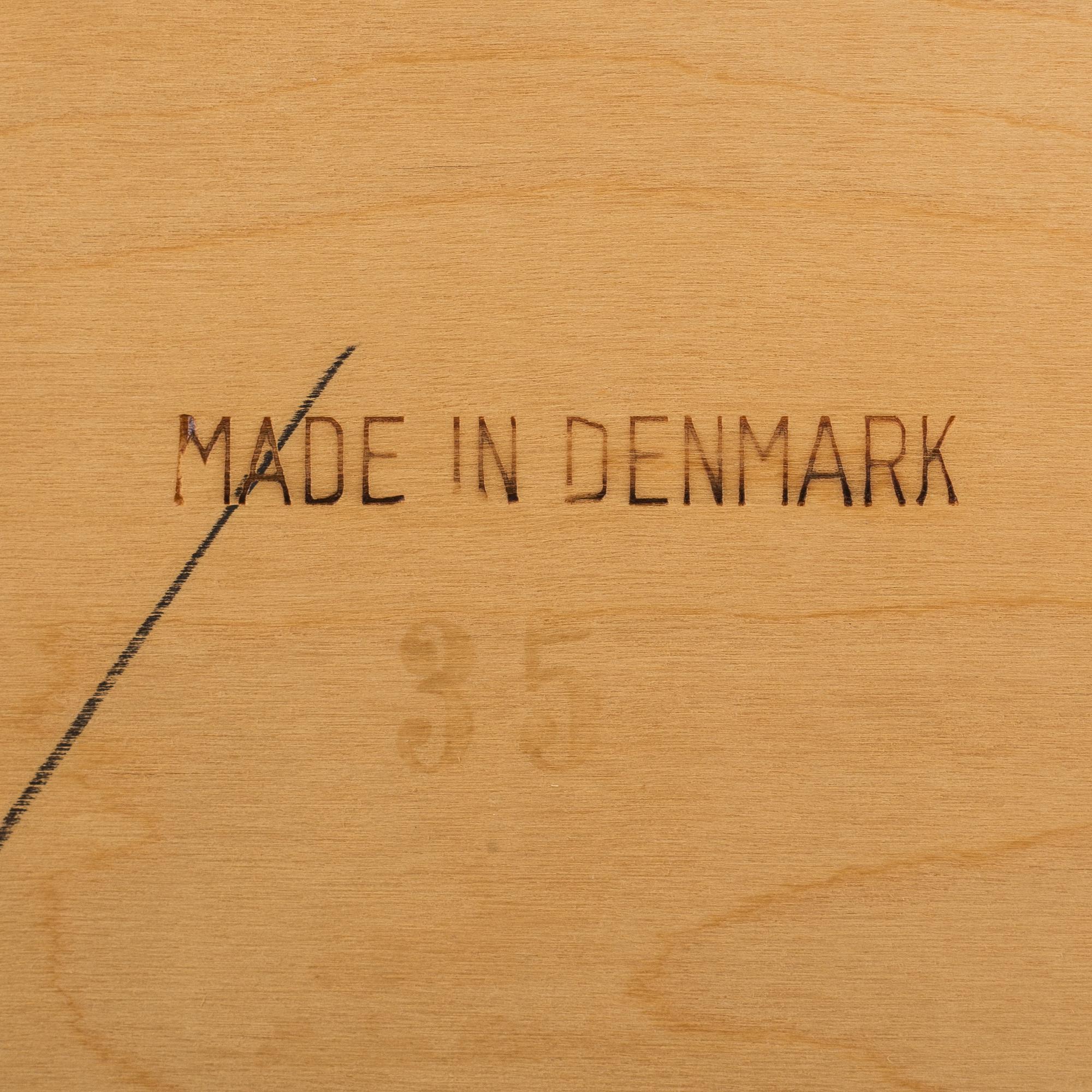 A teak bedside table by Severin Hansen for Haslev, designed 1957.