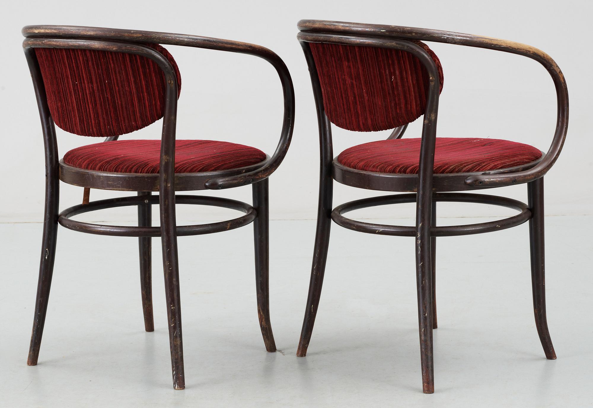 KARMSTOLAR, ett par, Thonet, 1900-talets andra hälft.