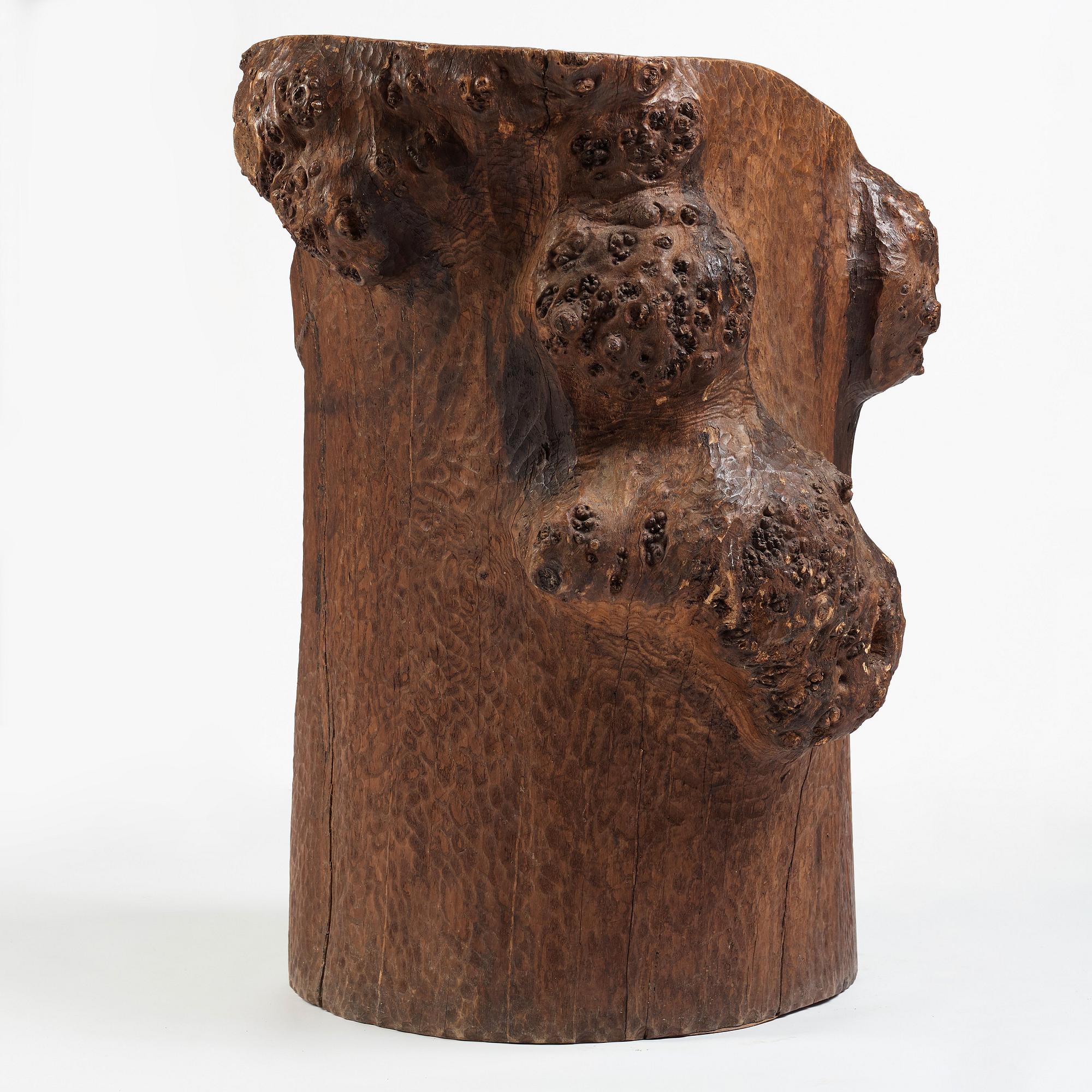 A Swedish folk art pine chair, early 20th Century.