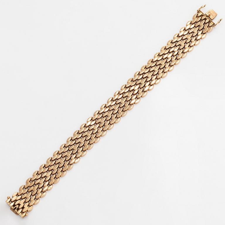 Armband, 14K guld, Reino Olavi Saastamoinen, Helsingfors 1979.