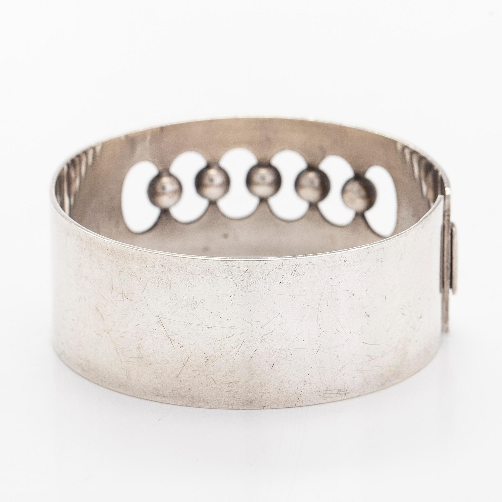 Heikki Kaksonen, a silver bracelet, Kaunis Koru, Helsinki 1962.