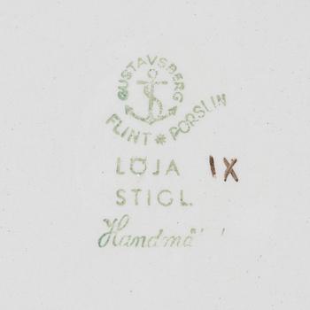 Stig Lindberg, twelve 'Löja' plates, Gustavsberg.