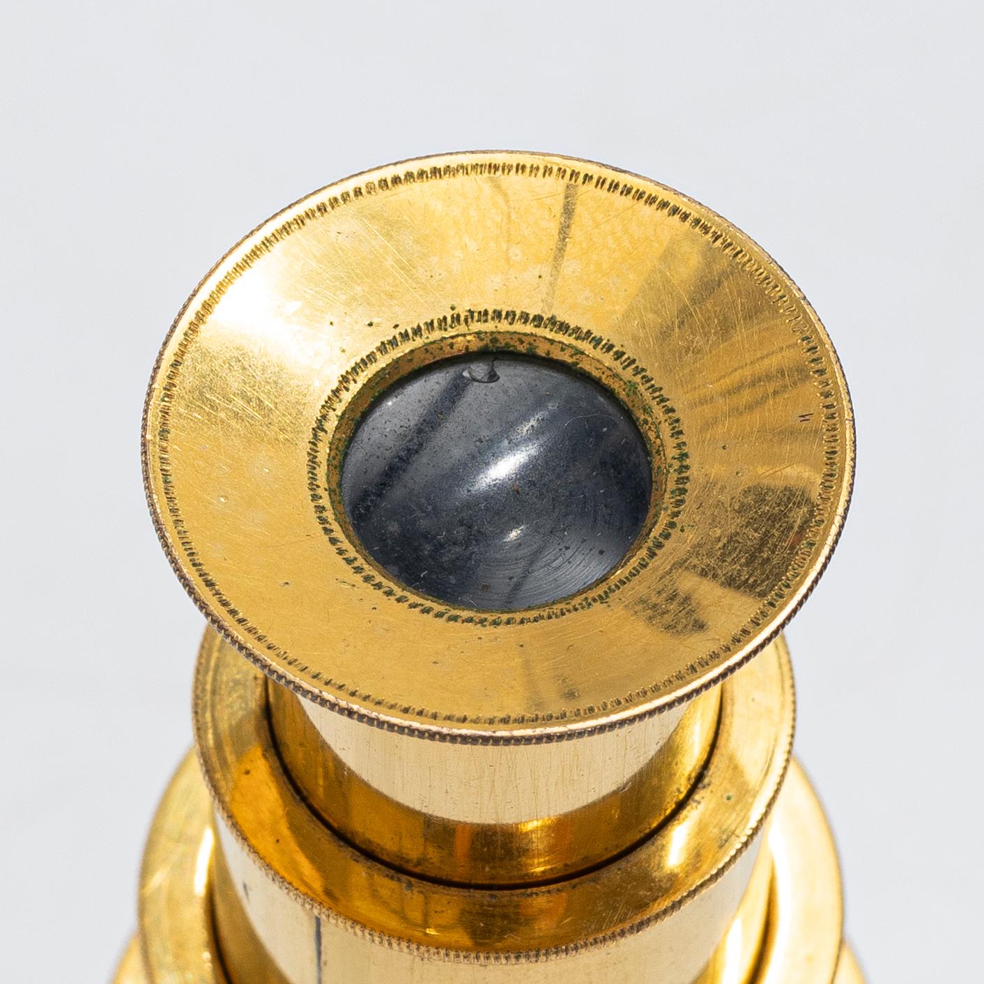 A 19th century spyglass in case.