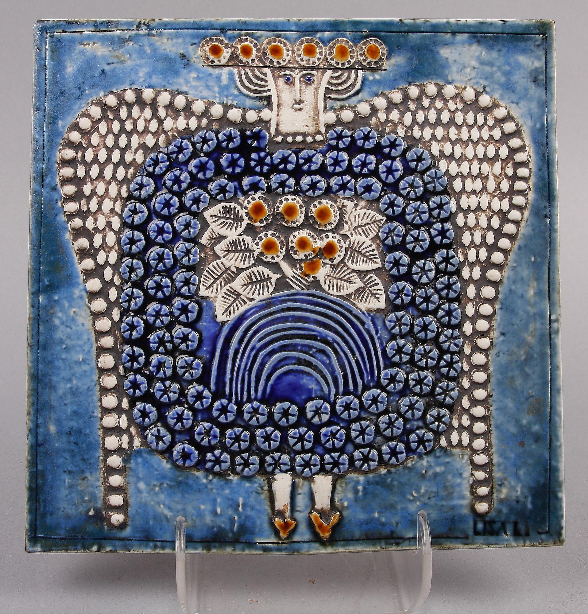 PLAKETT, keramik, Lisa Larson, Gustavsberg.