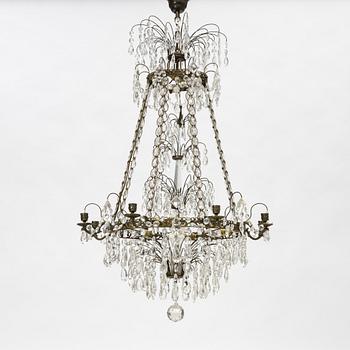 A Gustavian style chandelier, first half of the 20th Century.