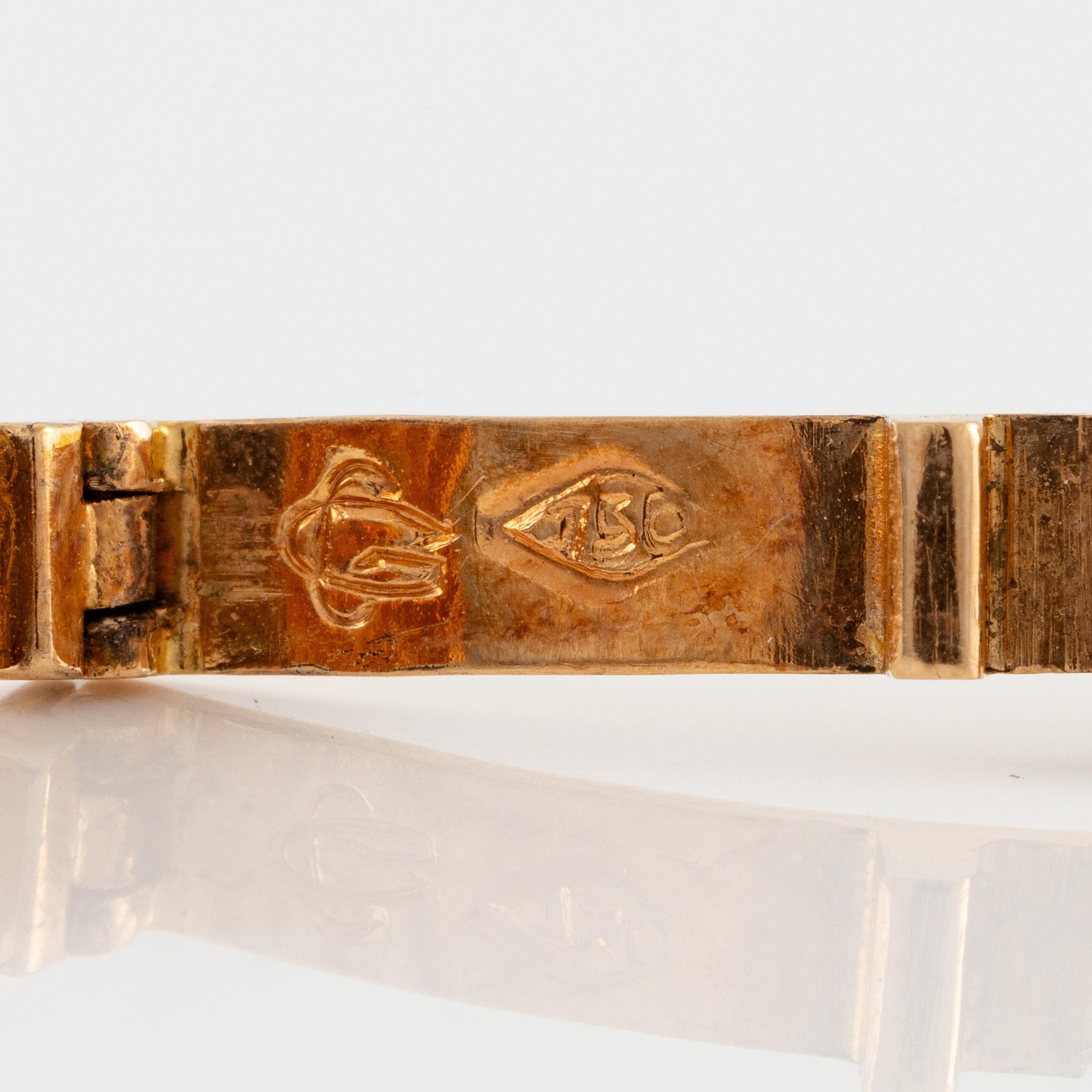 Tressa, wristwatch, 18K gold, 17 mm.