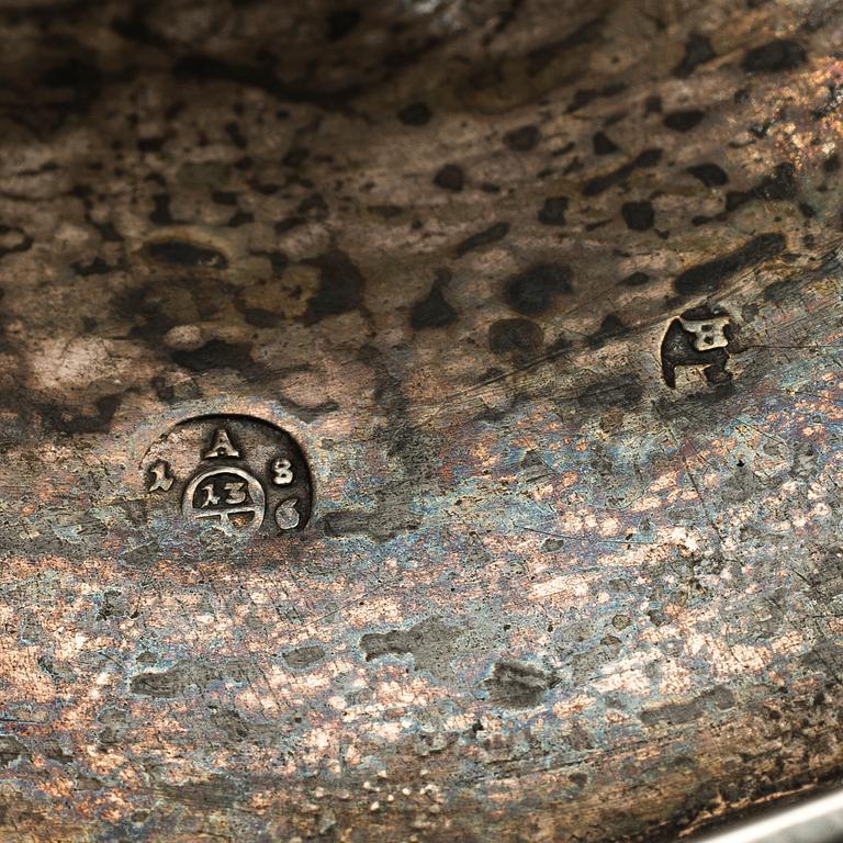 A PAIR OF CANDLESTICKS, silver, Wien 1836?, Benedict Ranninger.