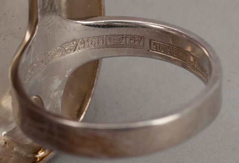 RINGAR, 2 st, sterling silver, E. Granit & Co. Helsingfors 1967. Tot. vikt 18,8 gr.