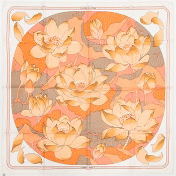 HERMÈS, Scarf, "Fleurs De Lotus".