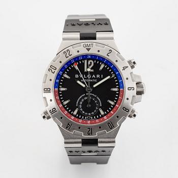 Bulgari, Diagono GMT, wristwatch, 40 mm.