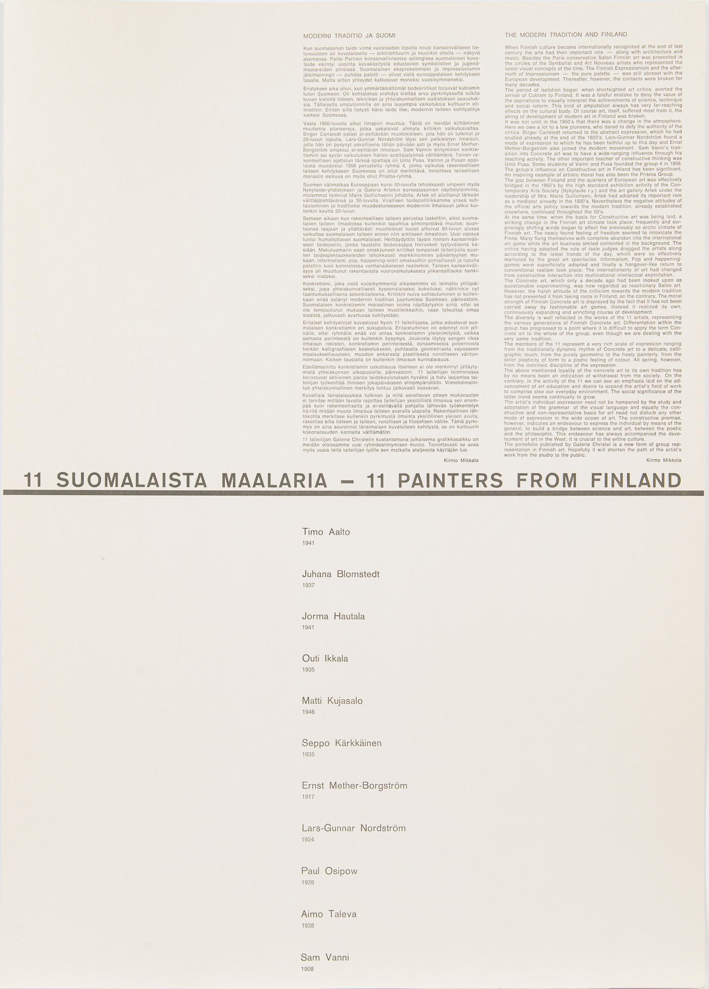 Portfolio with eleven serigraphs, signed and numbered 67/110, 1977.