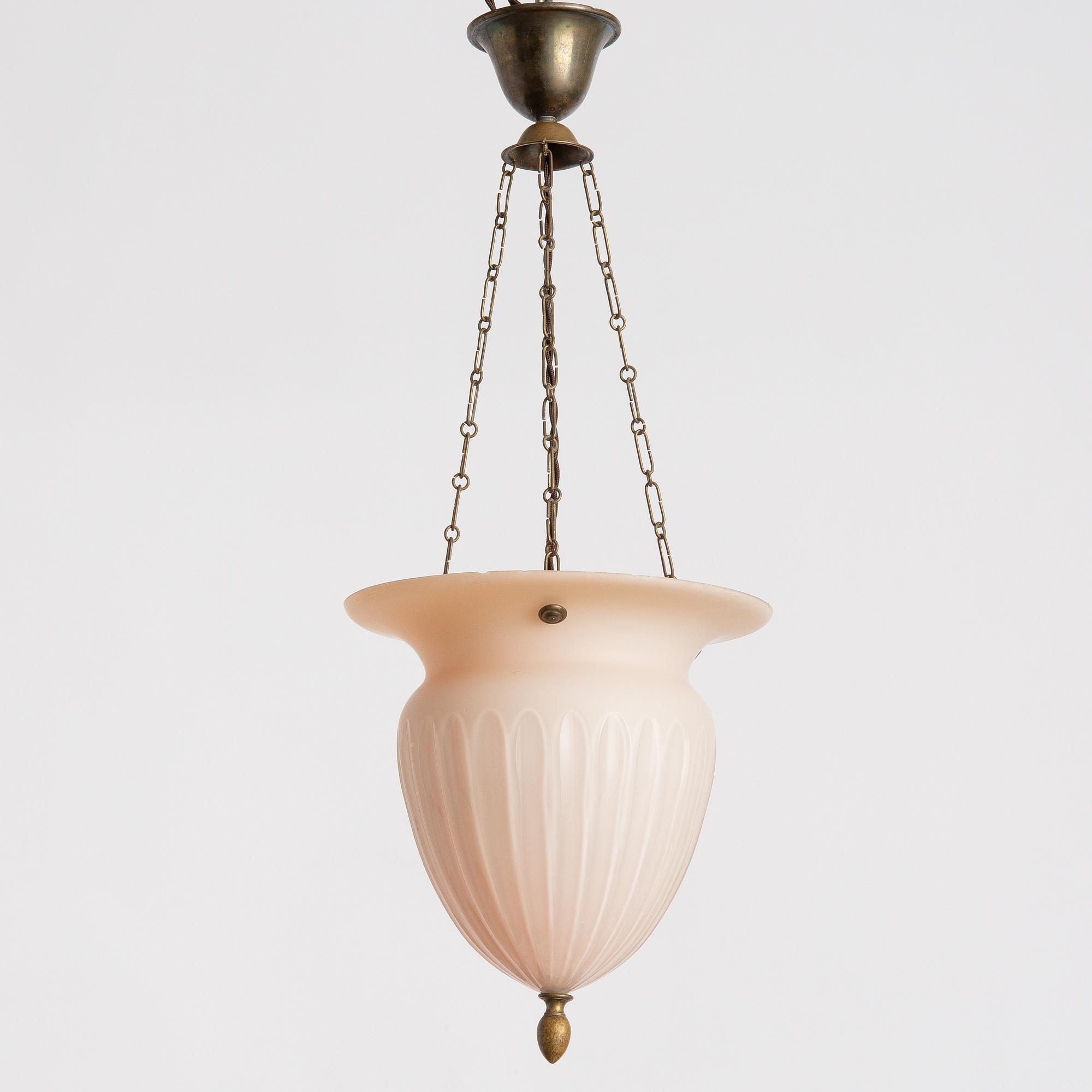 Ampel, kupa i glas från Rosdala, 1920/30-tal.