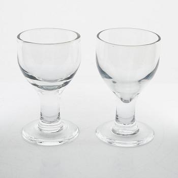 Signe Persson-Melin, eleven 'Ruben' wine glasses, Boda, Sweden, second half of the 20th century.