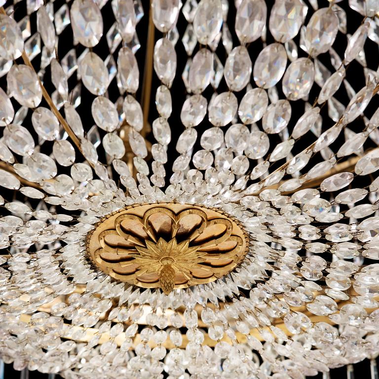 A late Gustavian fifteen-light chandelier by C. H. Brolin (1765-1832).