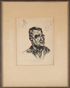 Lovis Corinth · LOVIS CORINTH, etsning, signerad.