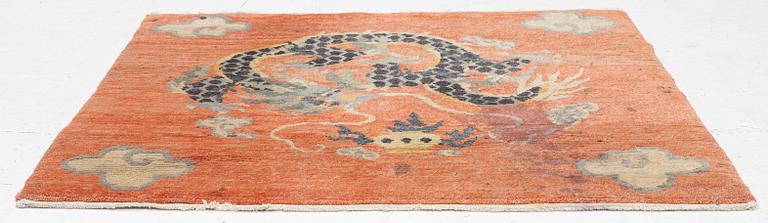 Rug, Old Tibet, approx. 83 x 91 cm.