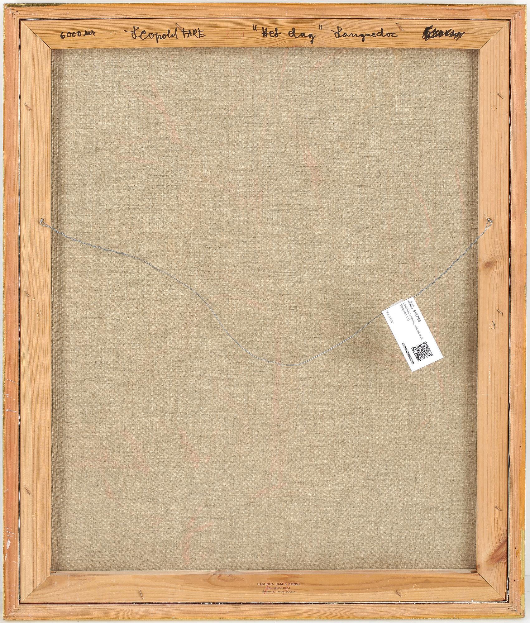 LEOPOLD FARE, olja på duk, signerad.