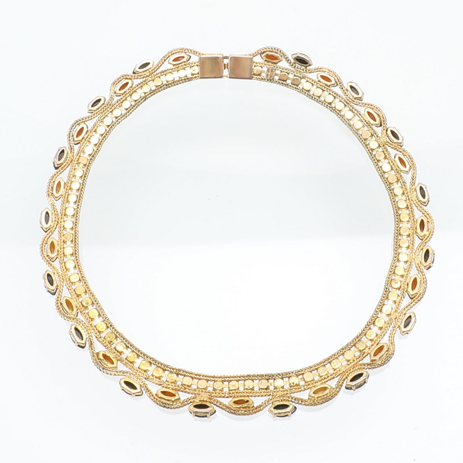 Christian Dior, collier och örhängen ett par 1960-tal.