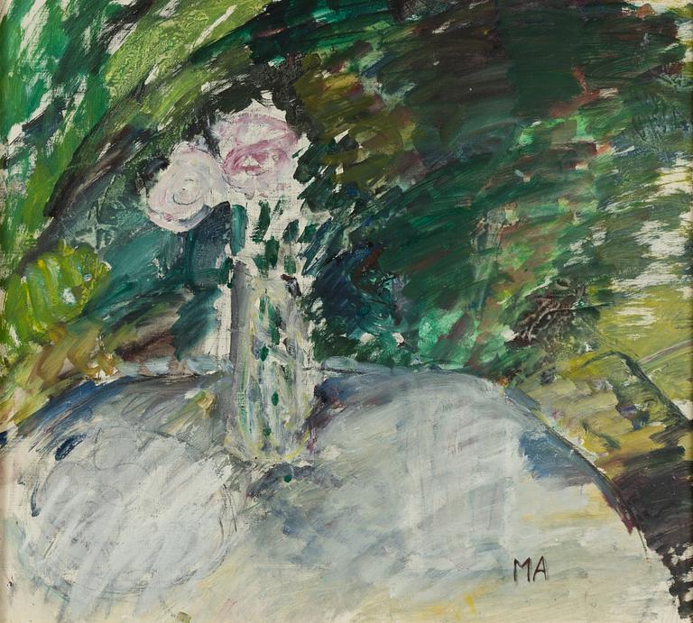 Maj Arnell, Roses in a vase.
