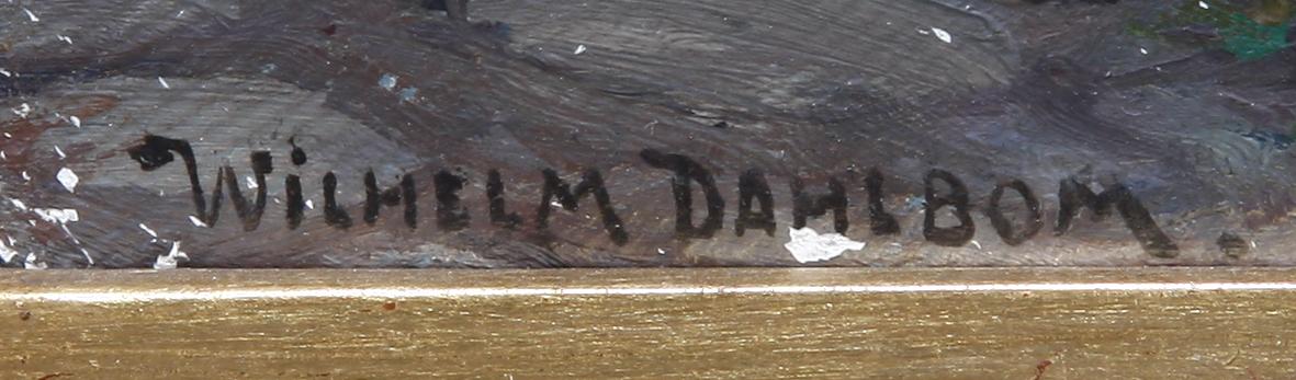 WILHELM DAHLBOM, olja på duk. Sign.
