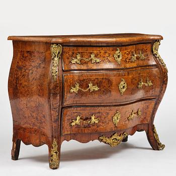 A Swedish rococo parquetry commode attributed to J. Sjölin (master in Köping and Kungsör 1767-85).