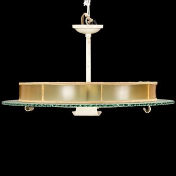 A 1930s art déco ceiling light.