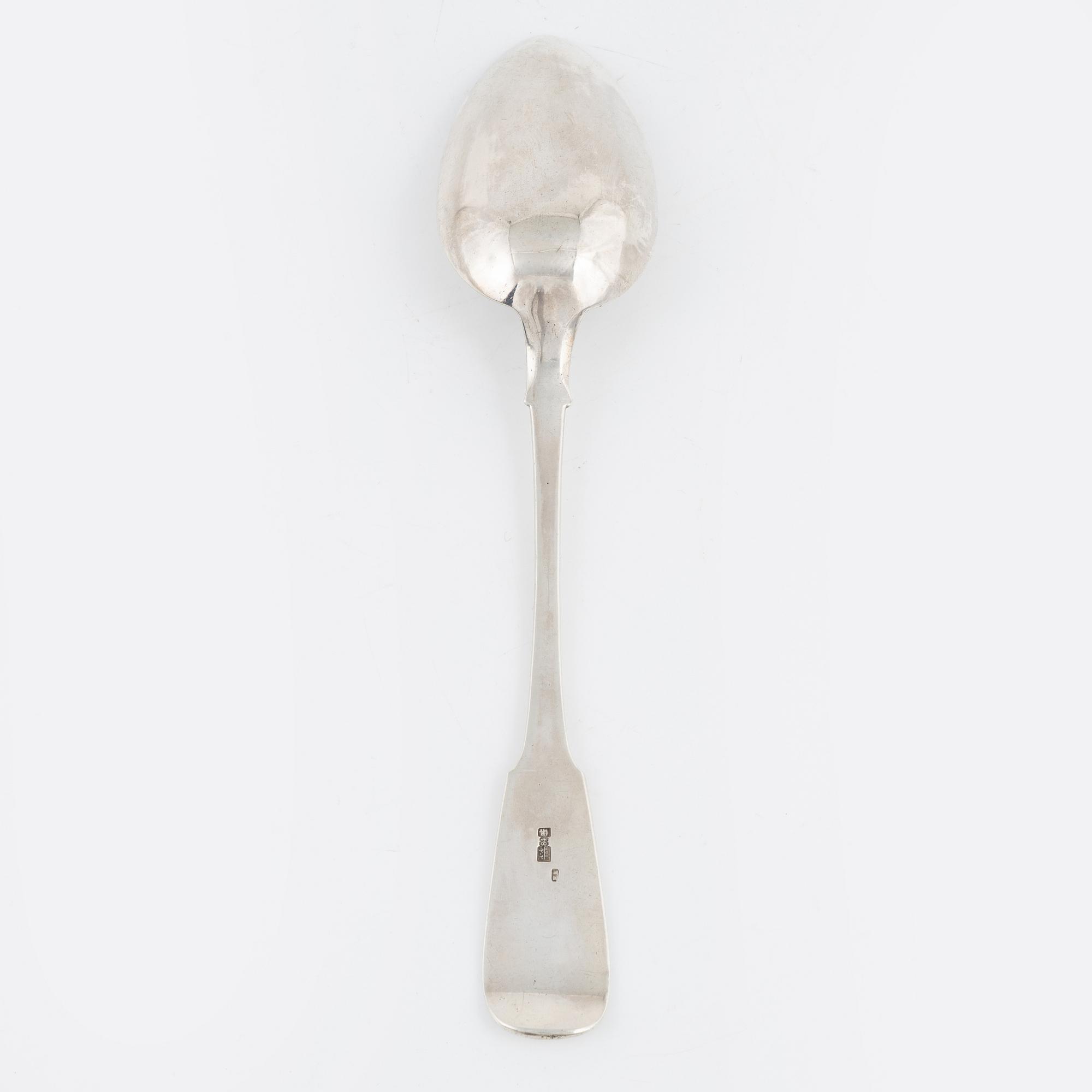 A Russian Silver Serving Spoon, Moscow 1890.
