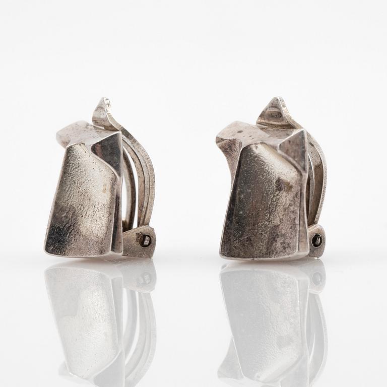 Björn Weckström, Earrings, a pair, "Muletta", sterling silver, Lapponia.