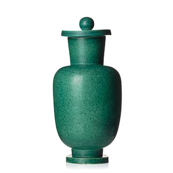 137. Wilhelm Kåge, a stoneware floor vase with cover, Gustavsberg 1930s-40s.