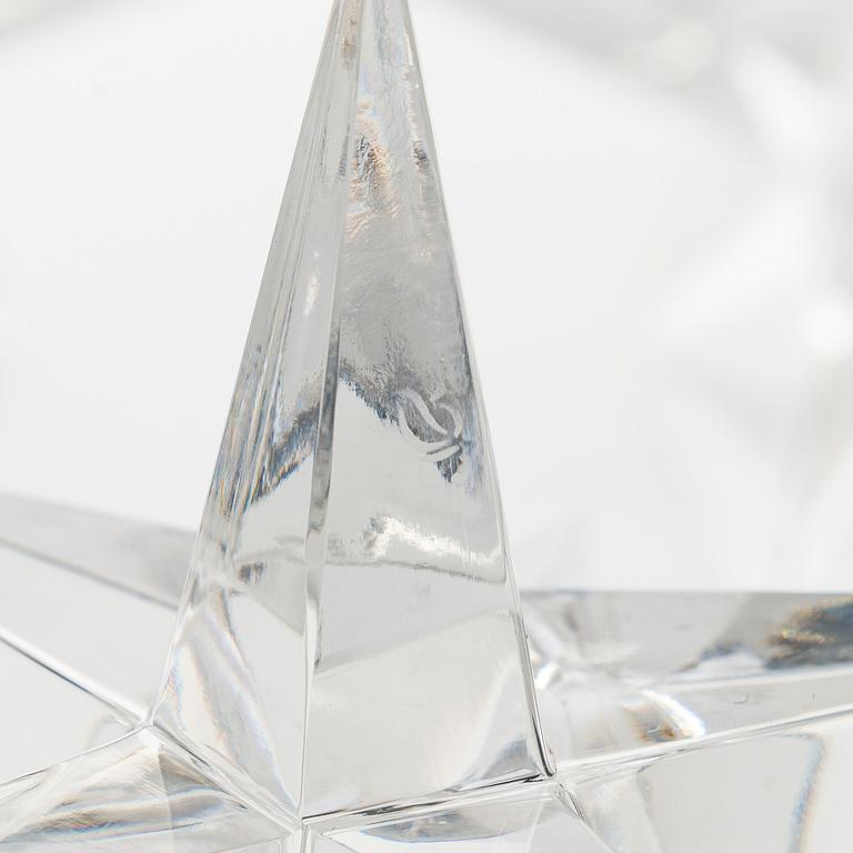 Vicke Lindstrand, ljusstakar, 9 st, kristall, "Kosta Star", Rosenthal tidigt 1970-tal.