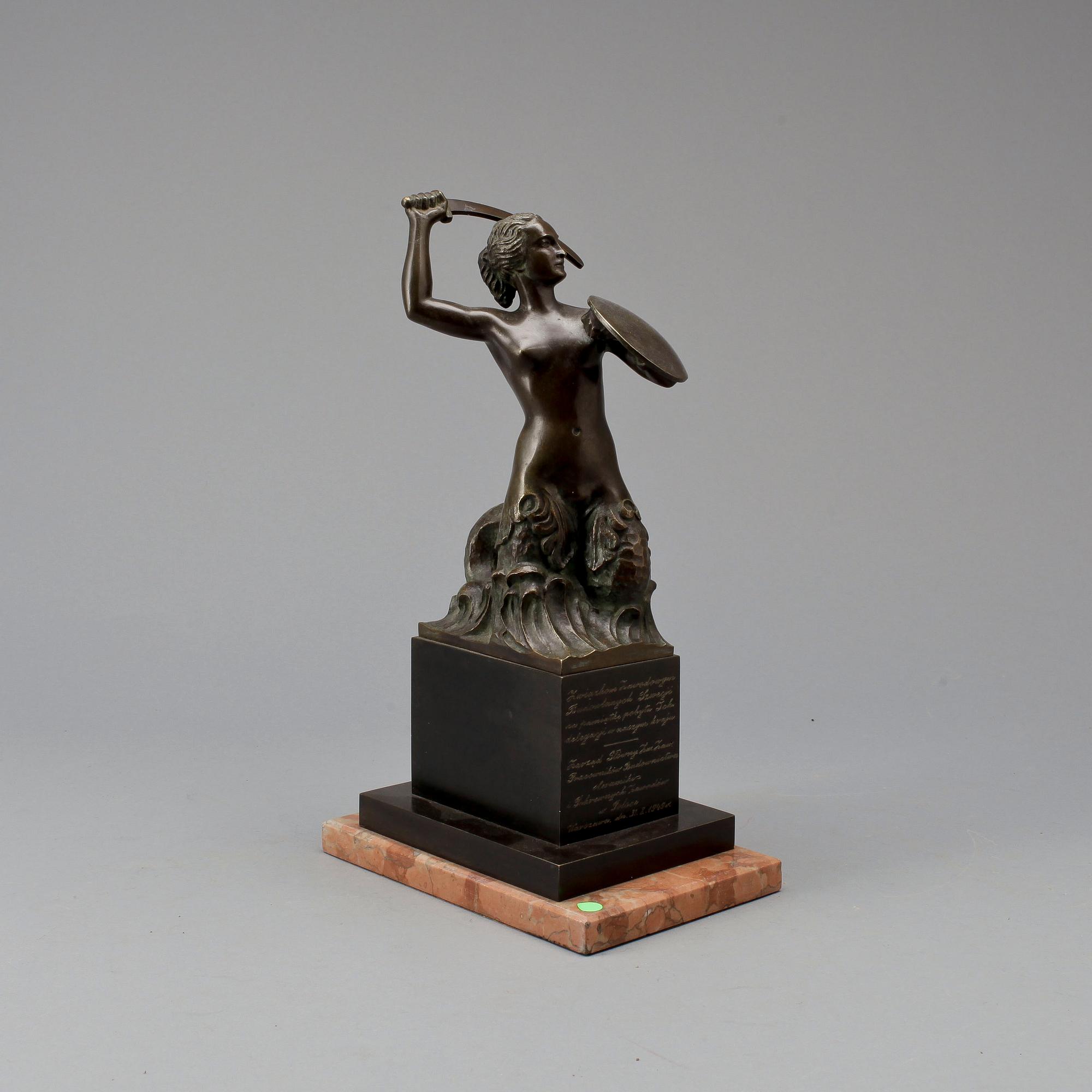 WŁADYSŁAW MIECZNIK, efter, skulptur, brons, brickmärkt.