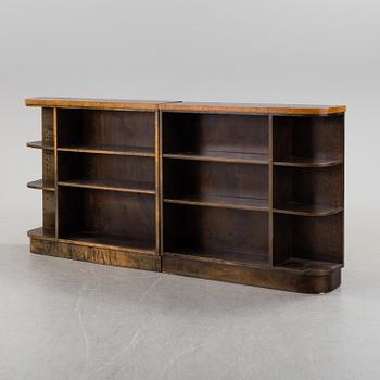 A TWO SECTION BOOKCASE, art déco, first half of the 20th century.