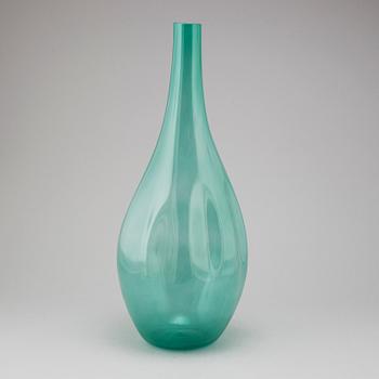 A glass vase by Ann Wåhlström, Kosta Boda Ateliér, signed.