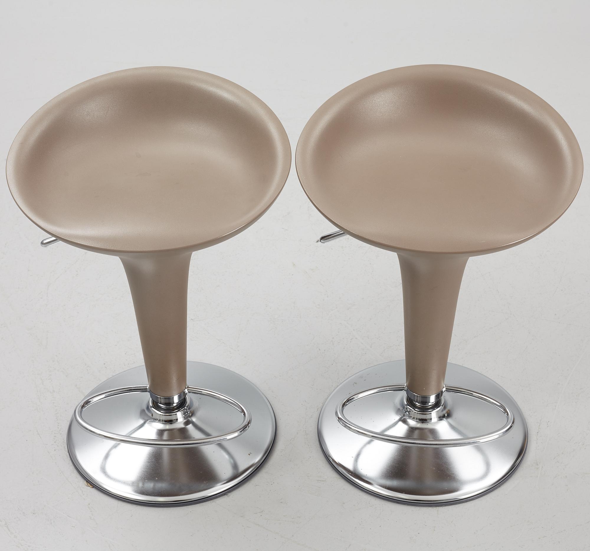 Stefano Giovannoni, a pair of 'Bombo' bar stools, Magis, Italy.
