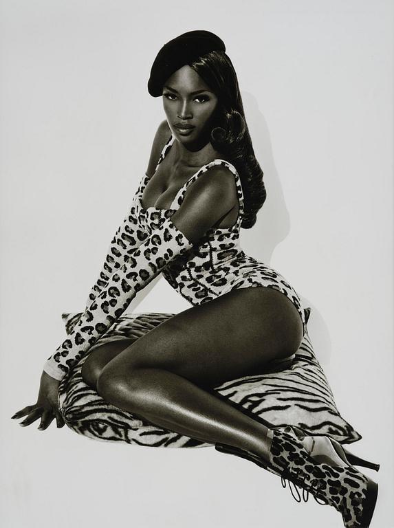 Herb Ritts, "Naomi Seated, Hollywood, 1991".