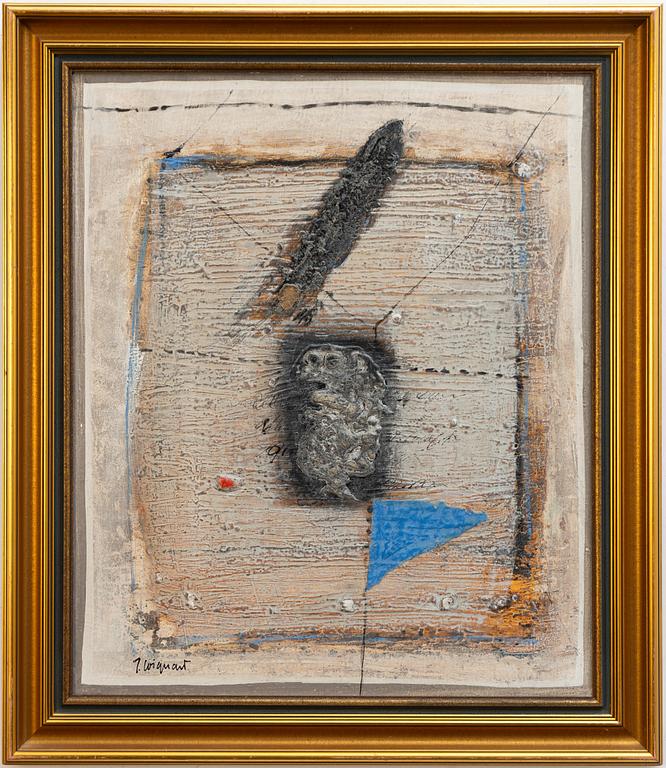 James Coignard, "Profil et triangle bleu".