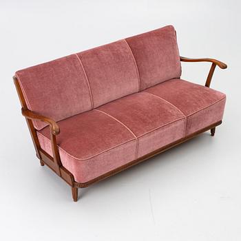 Svante Skogh, soffa, Swedish Modern, Förenade möbelfabrikerna, Linköping, 1940-tal.