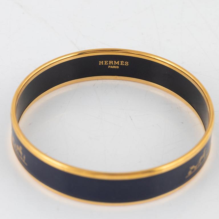 Hermès, enamel bangle.