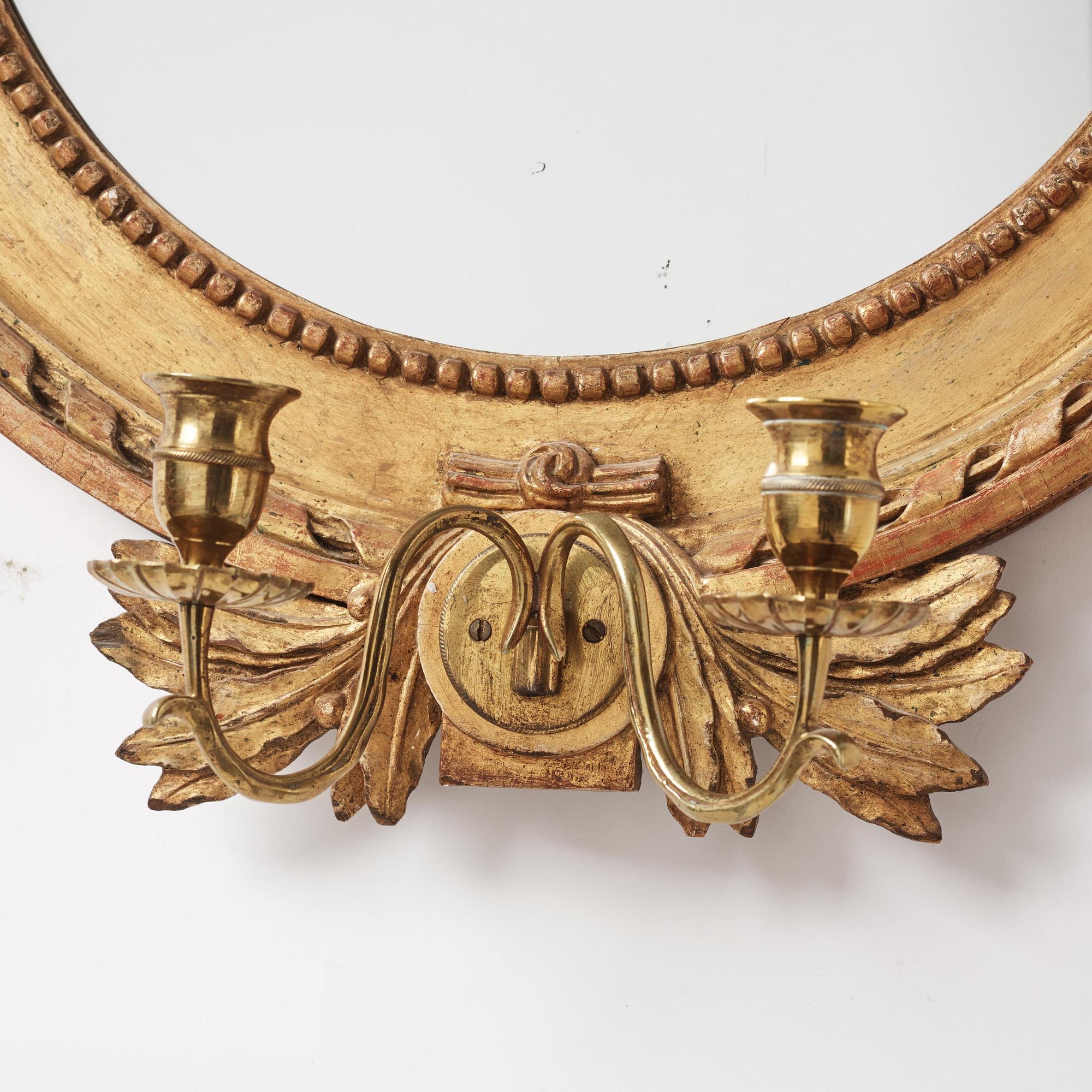 Spegellampetter, ett par, för två ljus, 1800-tal, Gustaviansk stil.
