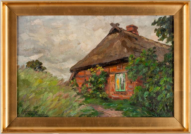 WERNER RIEMANN, olja på duk, sign.