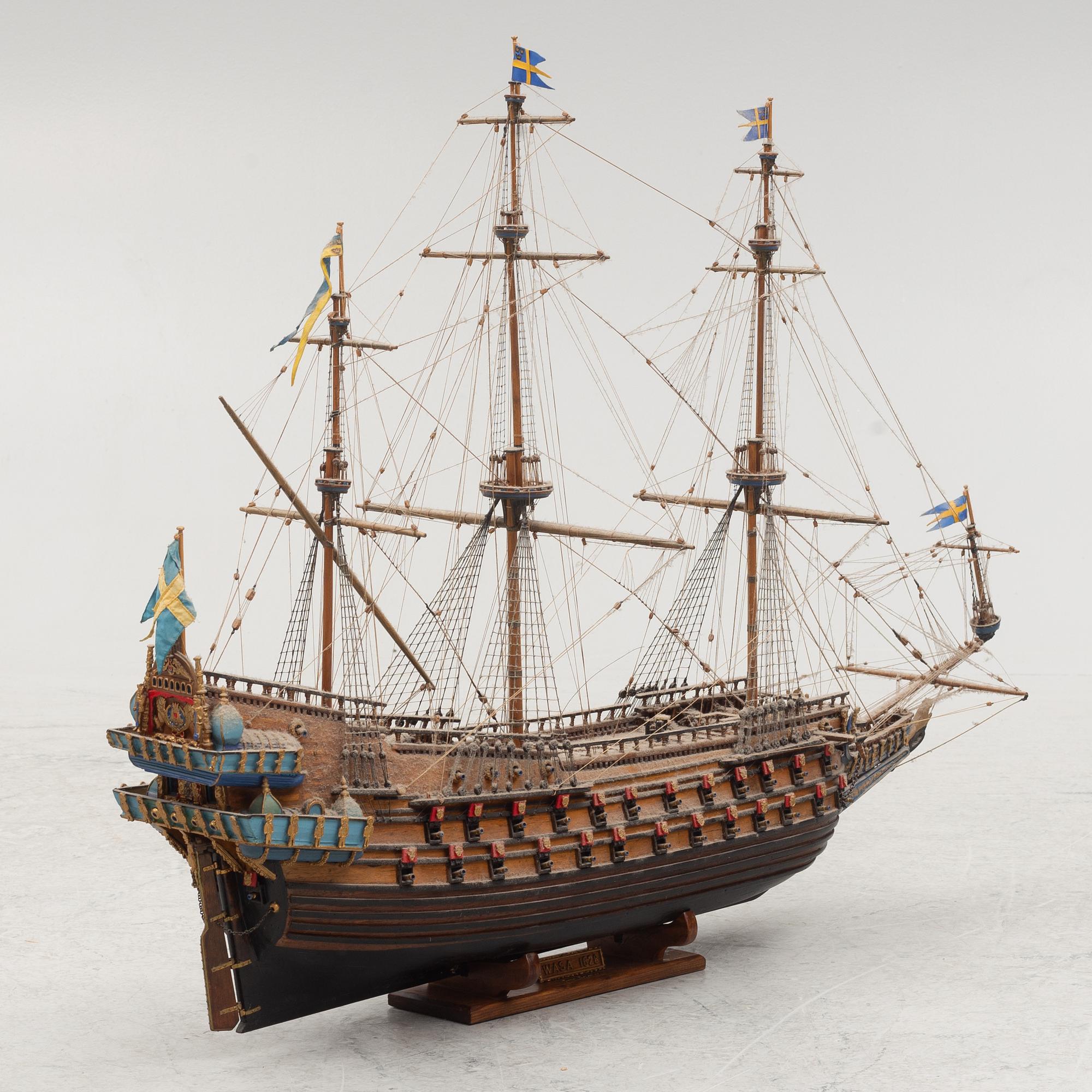Ship model of Vasa, Built by Bengt Cederholm, 1983.