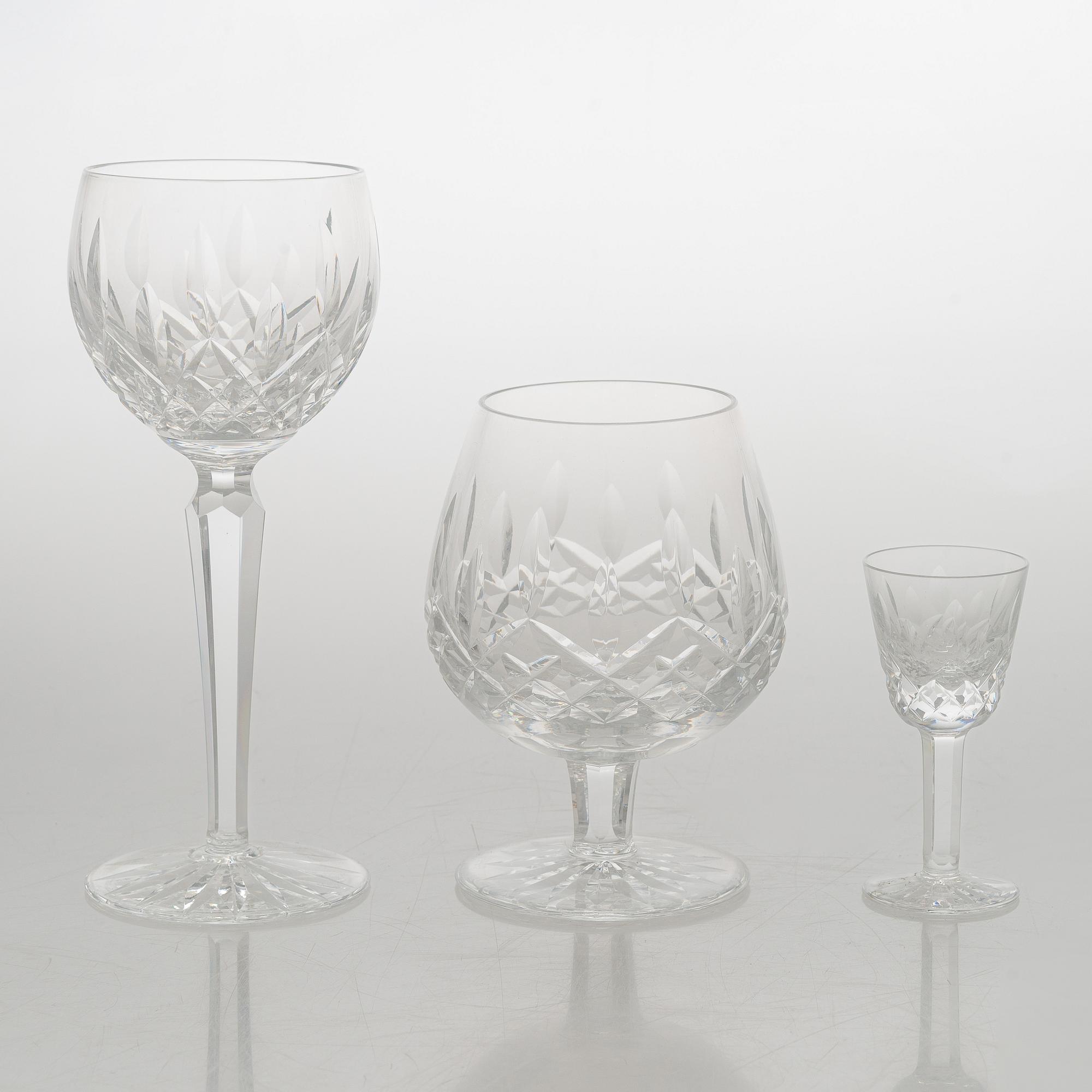 A 142-piece glass set, crystal, Waterford 1960s/1970s.