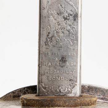 A British sabre 1897 pattern, with scabbard.