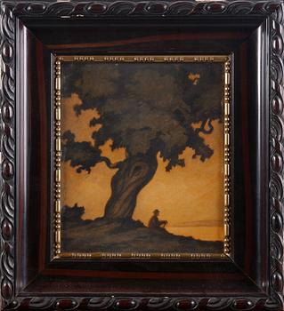 OKÄND KONSTNÄR. Blandteknik på papper, sign o dat Gabriel 1913.