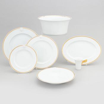 Versace, tableware, 29 pcs, porcelain, "Ikarus Medallion Méandre d'Or", Rosenthal.